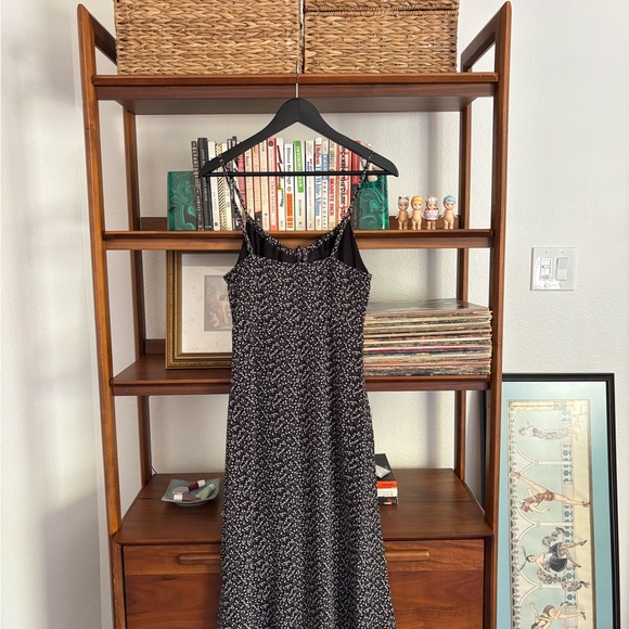 ASOS Black Floral Midi Slip Dress - Picture 3 of 4